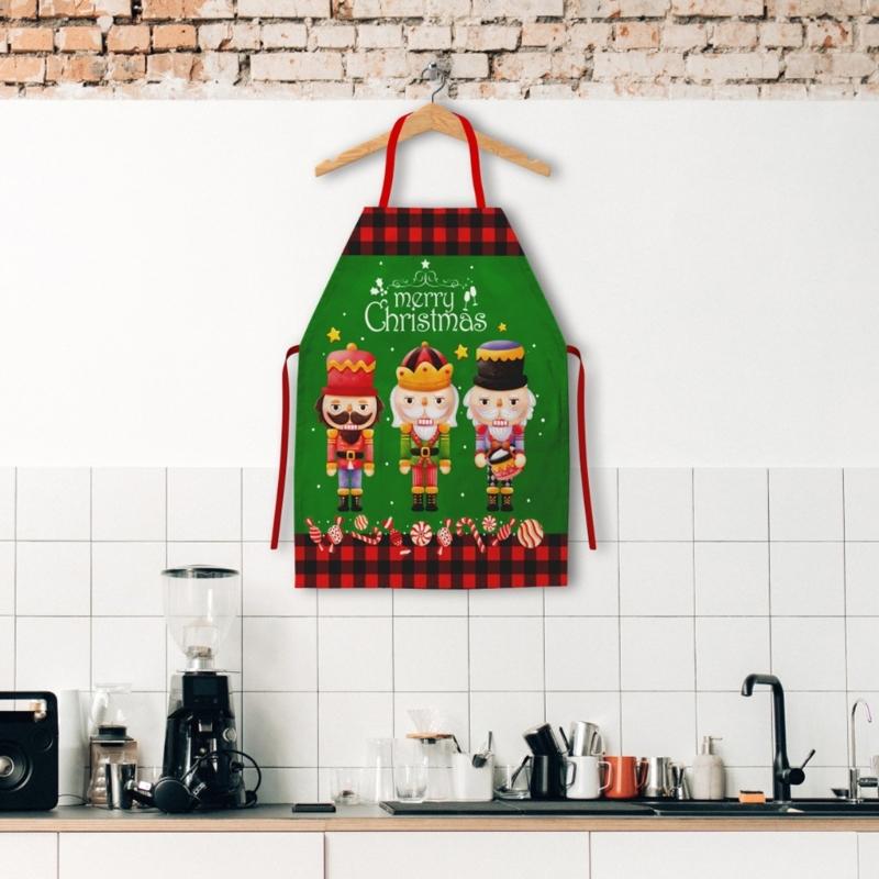 Christmas Apron Cooking Aprons Protect Clothes from Oil Stains and Splashes for Home Kitchen or Restaurant Staff