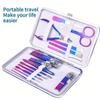 7/10/12/15pcs Professional Nail Clippers Pedicure Kit, Stainless Steel Cuticle Nippers and Cutter Kit Grooming Kit for Travel