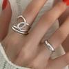 BF CLUB 925 Sterling Silver Ring For Women Jewelry Interware Lines Finger Open Handmade Ring Allergy For Party Birthday Gift