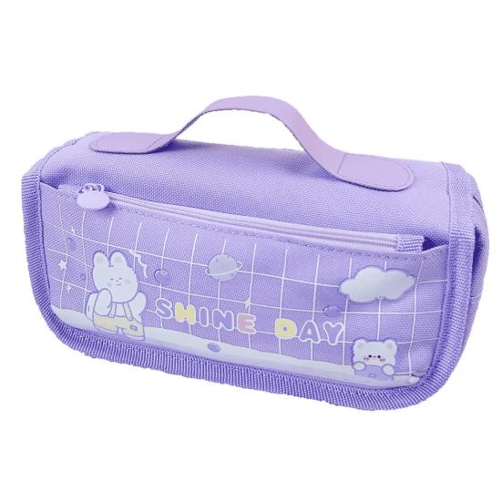 Pencil Case Portable Multifunctional Zipper Pencil Bag Large Capacity Stationery Bag for School Home