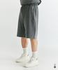 BOOVOOM [Plus Size] Stamp Garment-Dyed Sweat Bermuda Pants