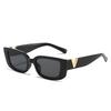 Retro Rectangle Sunglasses Women/Men Unisex with Fashion V-shaped Foots Outdoor Sunshade