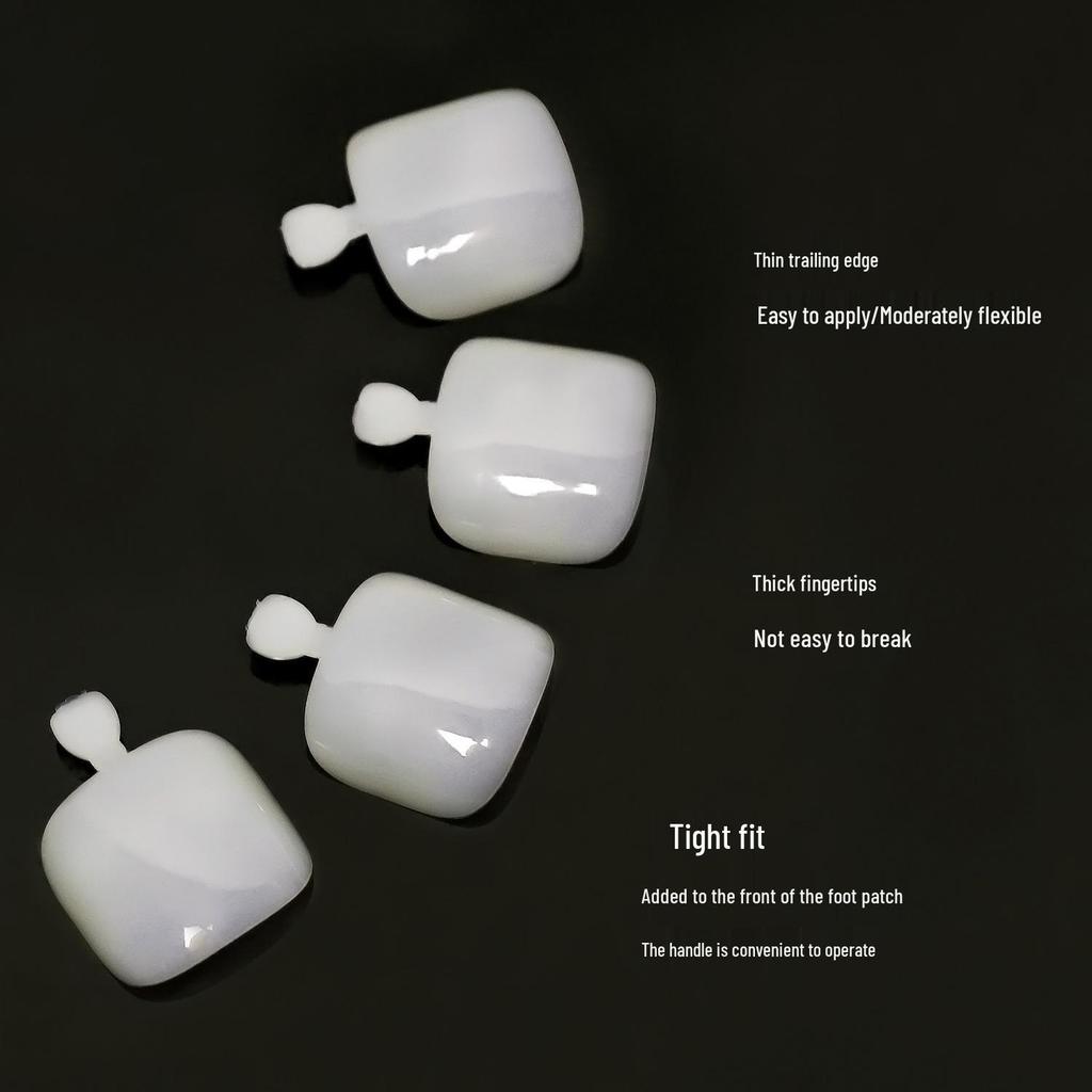 Natural Full-Cover Toenail Tips, No-Trace False Nails, Natural Color, 500 Pieces