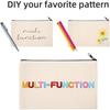 Custom Logo Eco-Friendly Zippered Pouch Travel for Cotton Canvas Cosmetic Makeup Bag Pen Case Storage Fashion Large