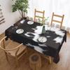 Cow Print Tablecloth Black Brown Cowhide Pattern Cattle Animal Fur Western Farmhouse Table Cover