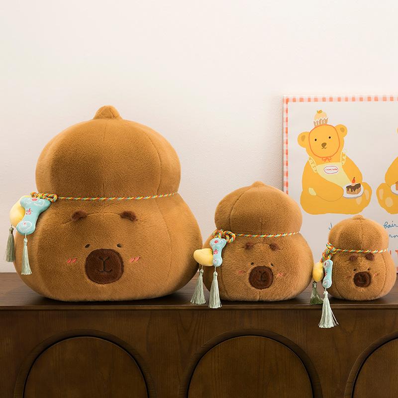 

New Kapibara gourd plush toy cute and ugly Fulu gourd throw pillow birthday gift 25cm（250g）