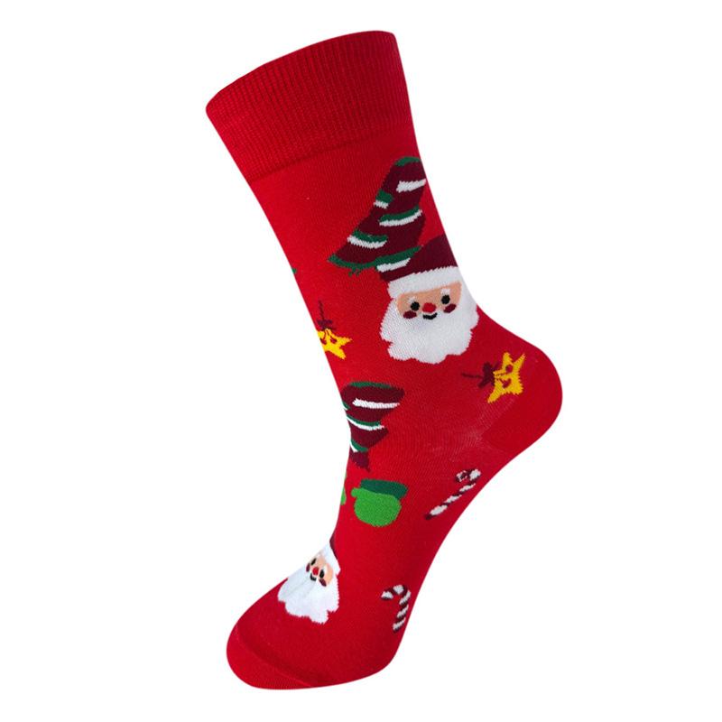 

1 пара носков с оленями, лучших для Рождества и зимы, удобные, мягкие, с рождественской елкой, унисекс, рождественские носки, Санта-Клаус, снежинка