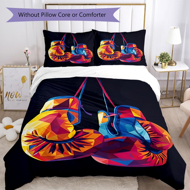 3pcs boxing Bedding Set Duvet Cover Closure Includes 1 Duvet Cover & 2 Pillowcases, Soft and Comfortable for All Seasons.