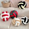Knot Ball Throw Pillow Plush Soft Aesthetic Cushion Stress Relieving Decorative Two-Color Knotted Pillow for Couch Sofa Bed Car Decor
