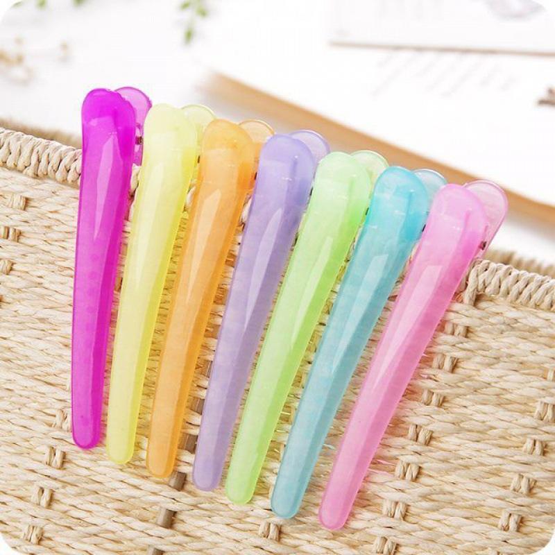 20Pcs Candy Colors Duckbill Clip Professional Hairdressing Salon Hairpins Plastic Diy Hair Care Hair Clamps Styling Tools