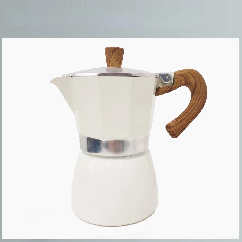 150ML Italian Moka Pot Stove-Top Coffee Maker with Aluminum Pressure Valve for Espresso and Cold Brew High Quality Durable248