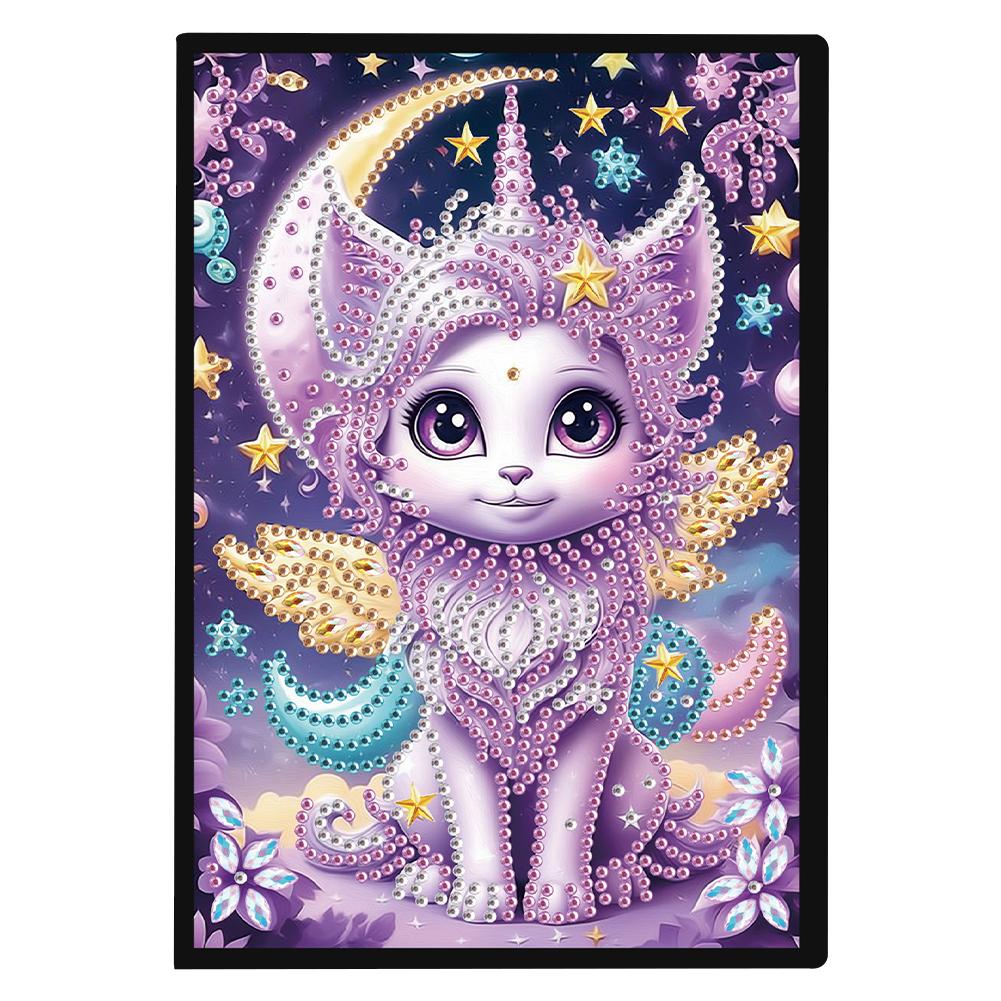 50-Page A5 Size Flower Animal Diamond Painting Diary Book Rhinestone Art Painting Notebook Kit for Birthdays Or Christmas Gifts