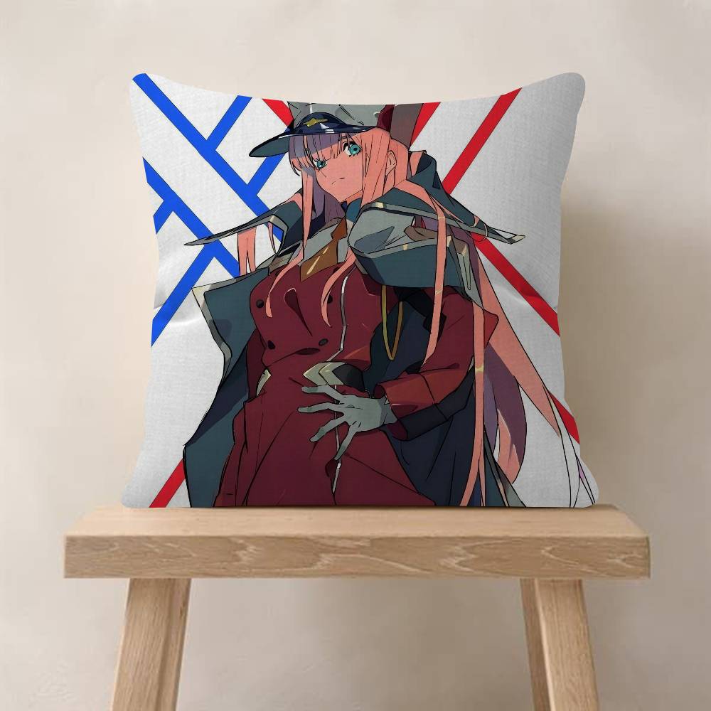 Anime DDarling In The Franxx Cushion Cover Car Throw Pillow Case For Sofa Car Christmas Gift
