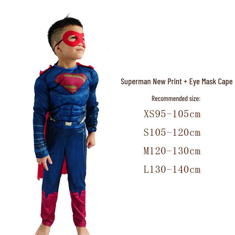 Kids' Muscle Costume: Halloween Heroes – Iron Man, Captain America, Thor, Hulk, Optimus Prime, and Spider-Man