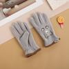 Plush Cycling Mittens Polar Fleece Full Finger Gloves New Ski Gloves  Autumn and Winter