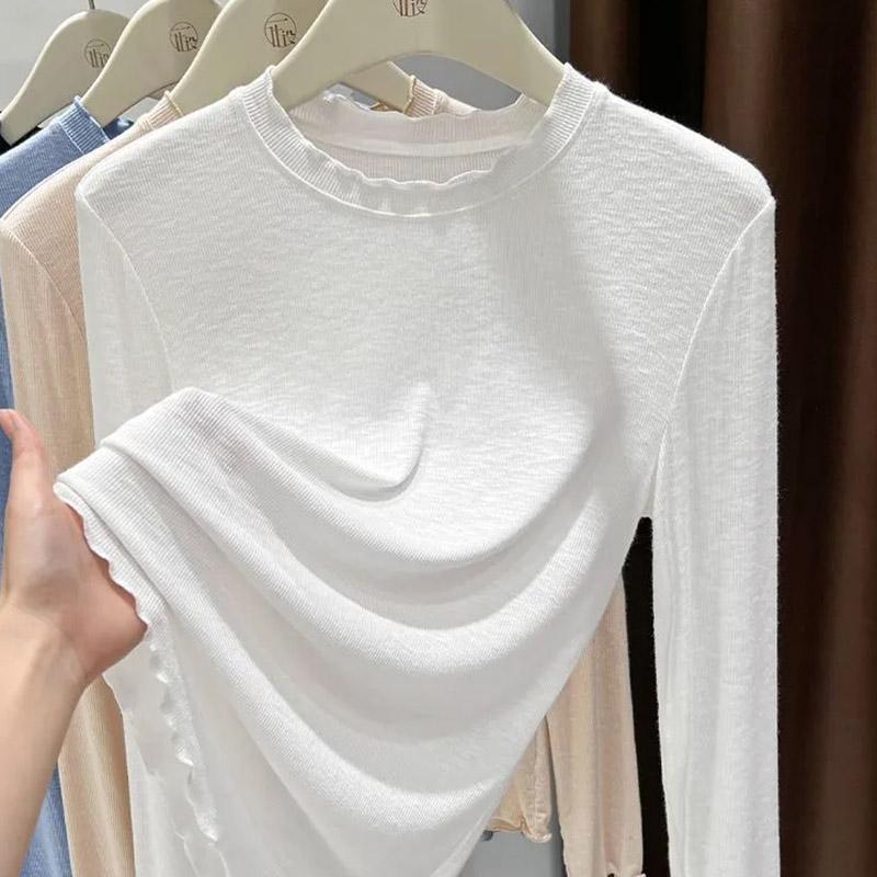 Pullover för kvinnor Bomull Oversize Fleece Förtjockad Lös Rundhals Casual Långärmad Topp