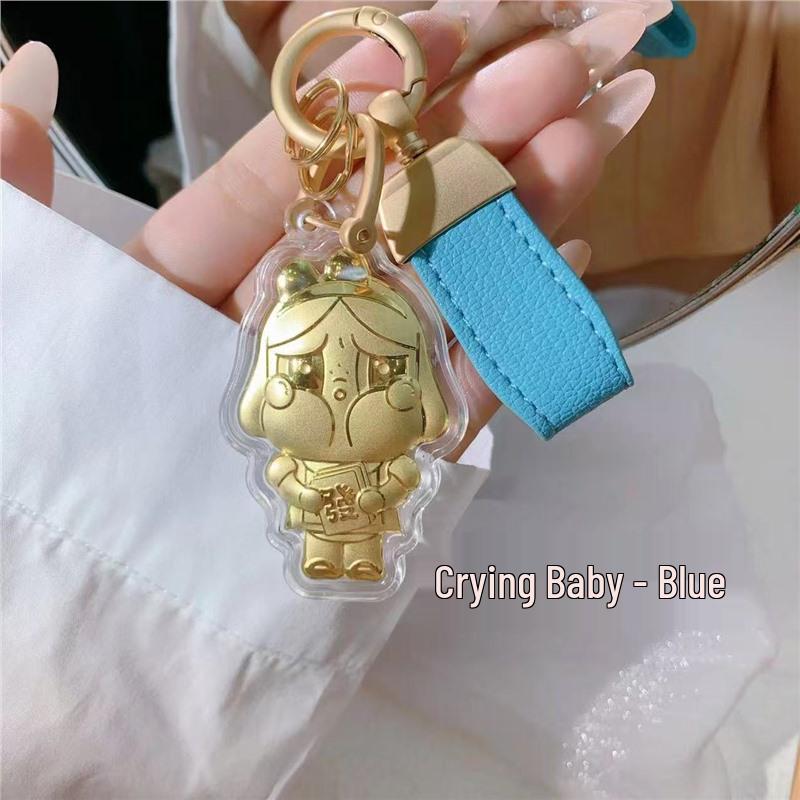 Shuibei 999 Pure Gold Crybaby Doll Keychain Pendant Includes Gold