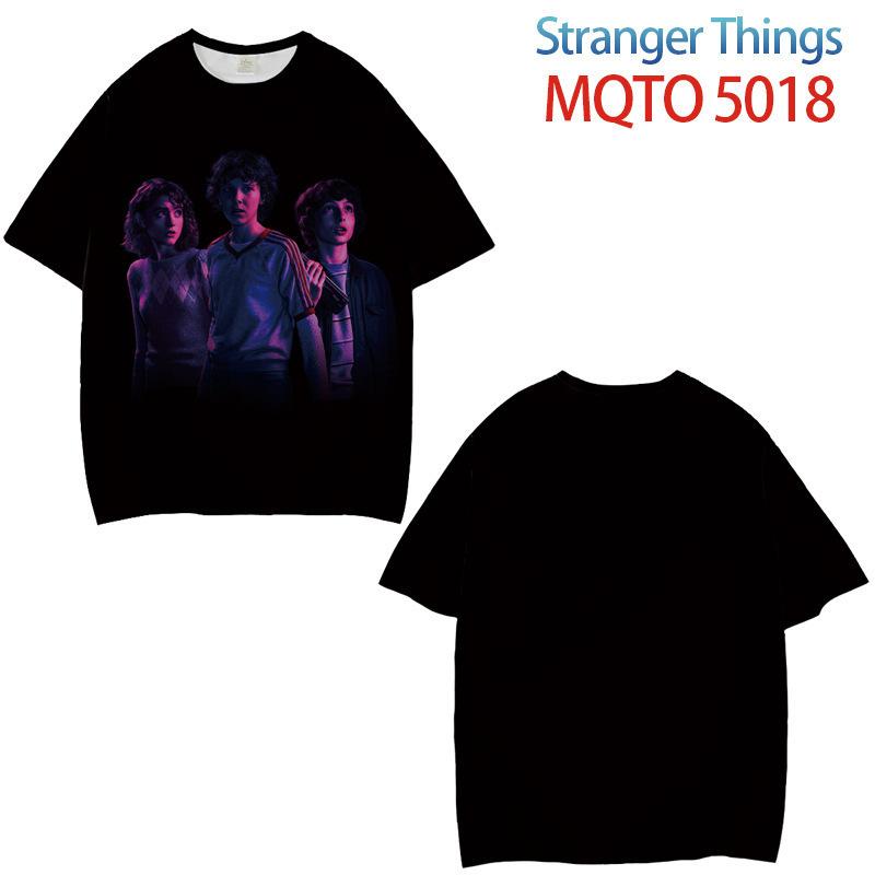

Stranger Things Периферійний одяг Цифровий друк Коротка футболка вільного крою 5XL