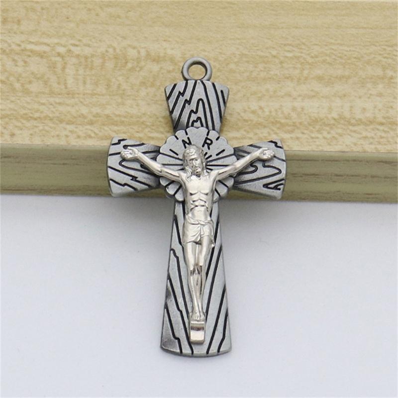 Cross Keychains Key Rings Religious KeyChains For DIY Car Hanging Simple Jewelry Handmade Gift