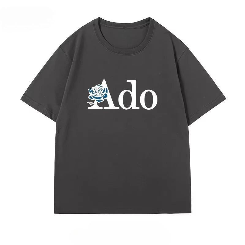 

Ado Graphic Print Autumn Pure Cotton Men s and Women s T-shirt Short Sleeve Street Fashion Trend Clothing Harajuku Kawaii S