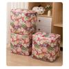 Oversized Flower Folding Woven Storage Bag -180L Capacity, Waterproof and Durable, with Zipper Closure, Waterproof Storage Bag, Under Bed Storage