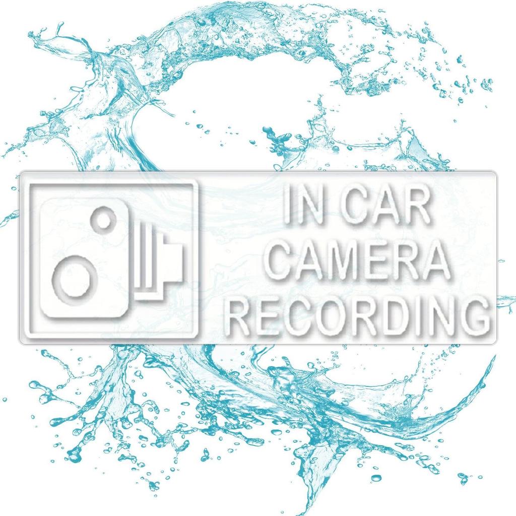Car Camera Decal, Camera Warning Security Decal - Car Security Sticker with Surveillance Warning