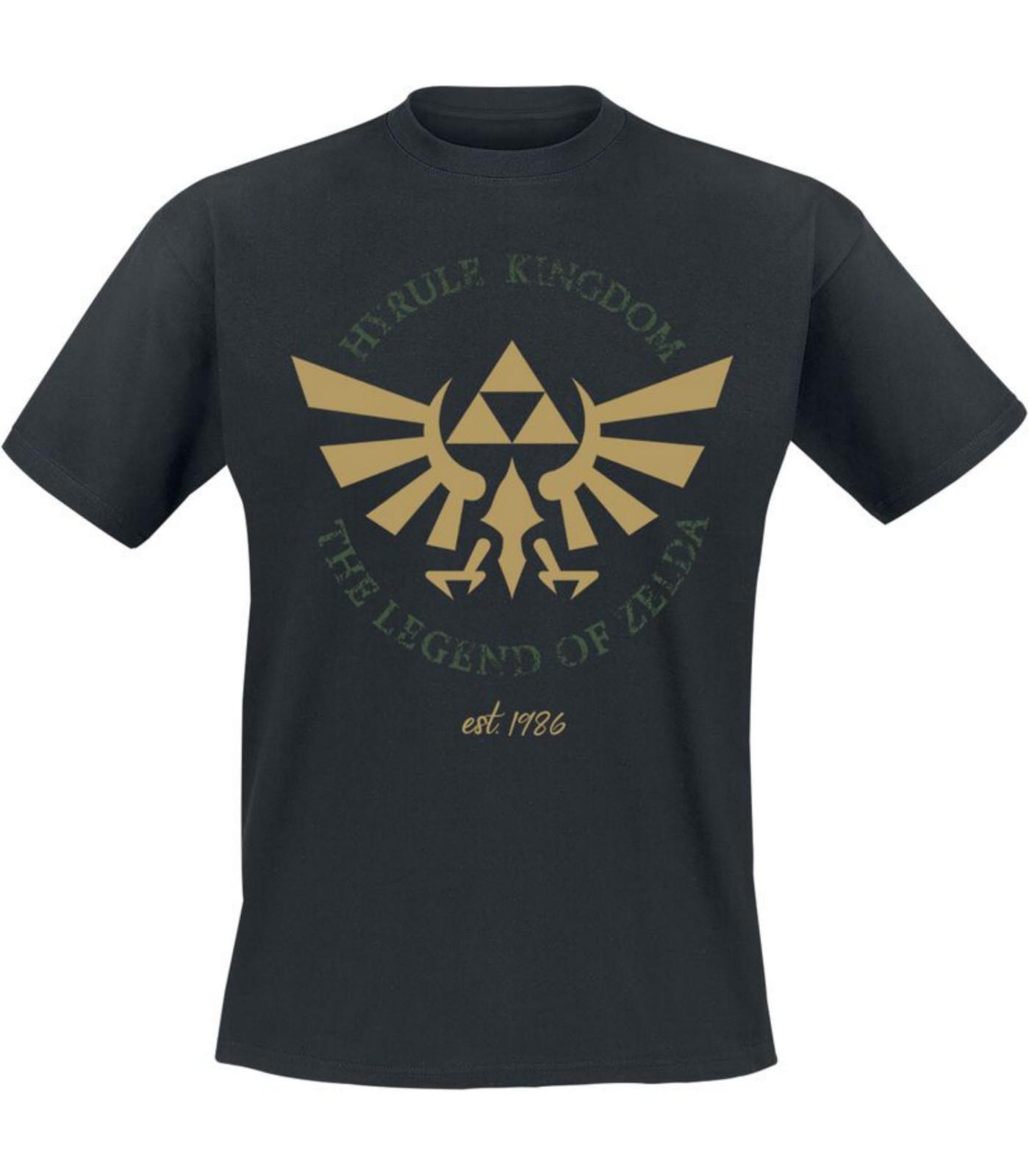 

Hyrule Crest T-Shirt Mens Womens Tees Top black Men Short Sleeve Round Neck 100% Cotton L