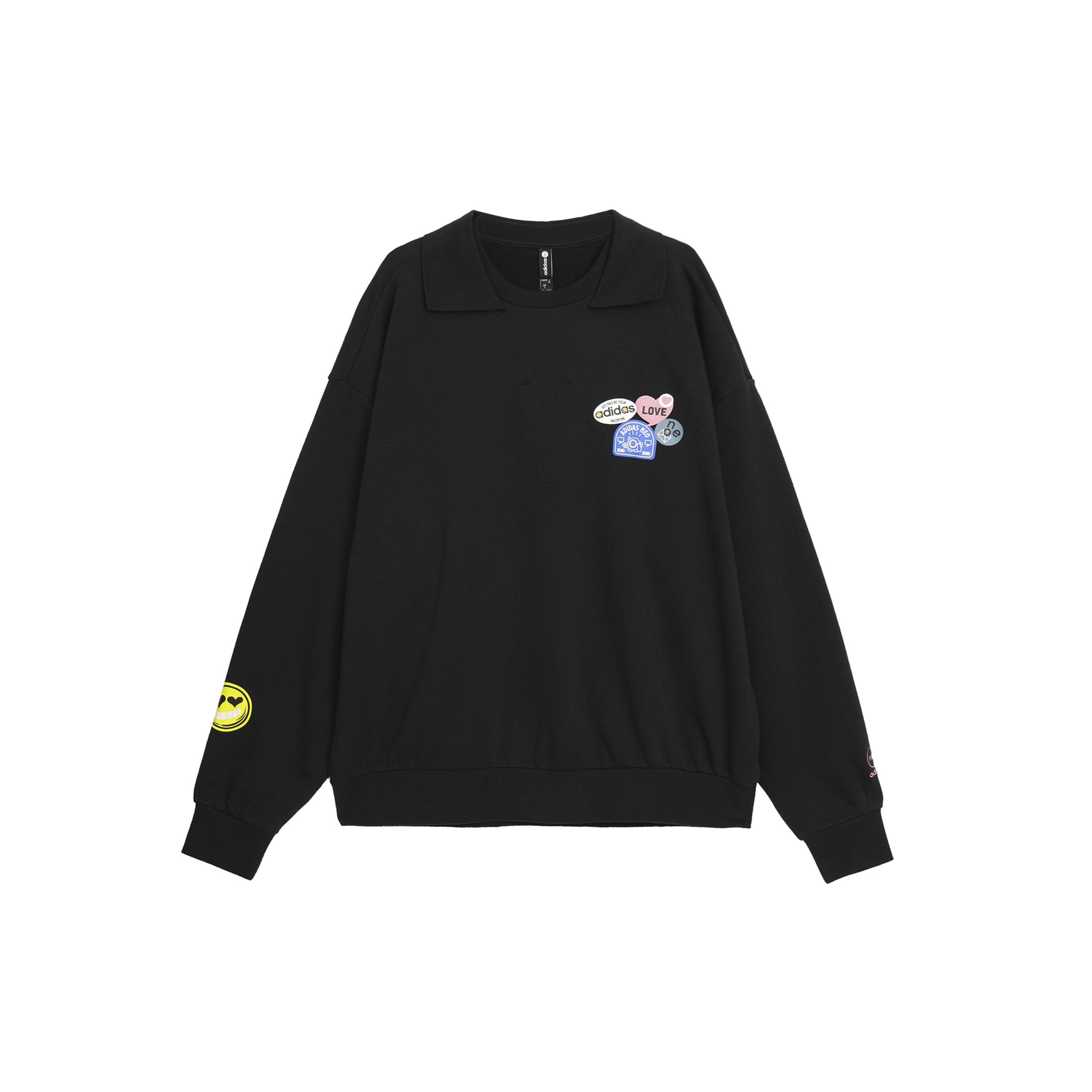 adidas Neo Graphic Sweaters  Black  Men s IK6015 L