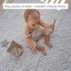 Toddlekind Pretty Practical Mat 100 Organic Cotton 47 X 47 Reversible Portable Travel Indoor Outdoor for Babies Toddlers Sandy