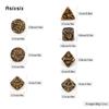 7 Pcs Orange Skull Metal Dice Hollow Metal Polyhedral Dice Set Suitable for Role-Playing RPG  Board Game Card Game