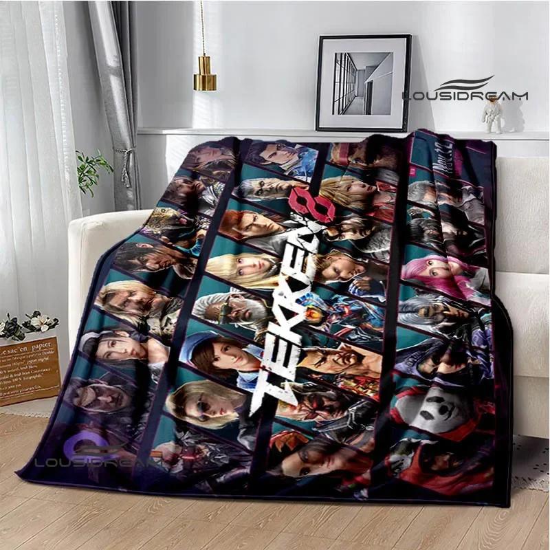 3D game tekken8 Printed blankets picnic blanket Warm blankets Flannel Soft Cozy Blanket Home travel blanket Birthday Gift