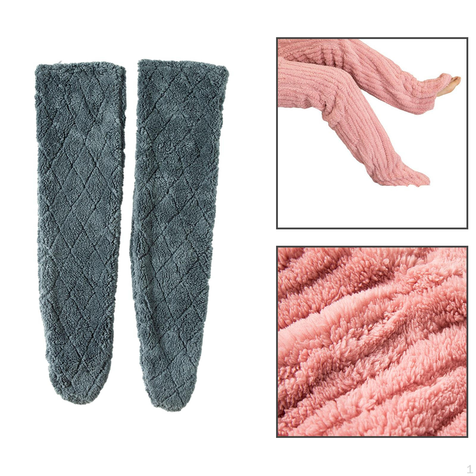 

Высокие до колена пушистые носки, тапочки, флисовые теплые женские гетры до бедра 21cmx80cm