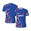 Haitian Flag Football 3D Printed T-shirt Men's Fashionable Football Sports Shirt Casual Loose O-neck Short Sleeved Pullover