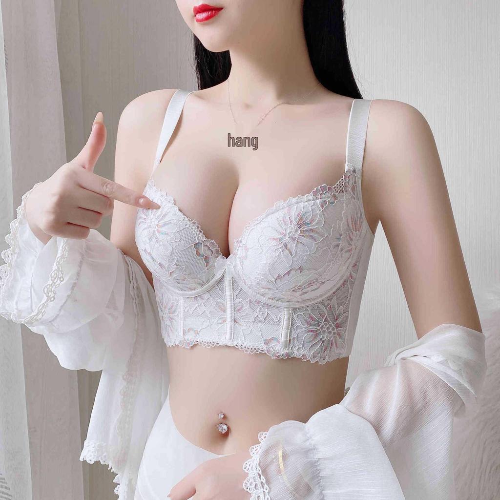 Adjustable Essential Oil Cup Bra: Thick Gathering, Side Support, Anti-Sagging Soft Underwire Lingerie for Women.