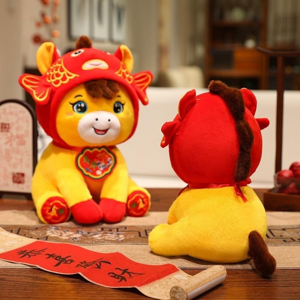 Cartoon Pony Stuffed Toys 2026 Year of Horse Horse Figuri Doll Horse Mascot  New Year Decoration