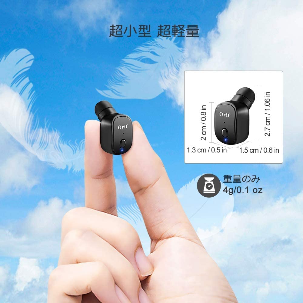 Tongotdi Sem Fio Bluetooth Único para Esquerdo ou Direito Fones de Ouvido com Cancelamento de Ruído com 12 Horas Contínuas 100mAh USB Magnético IPX4 Ideal para e Inclui