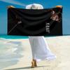 Personalized "Magical Winter Night" Beach Towel Microfiber Beach Towel Thin Absorbent for Beach Swimming Yoga Bath Sports. 0910414