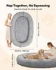 Human Dog Bed, 1740 X 1180 X 240 Mm Orthopedic Memory Foam Human Sized Dog Bed, Humans Pet Beds with Side Pocket, Handle & Zipper, Removable