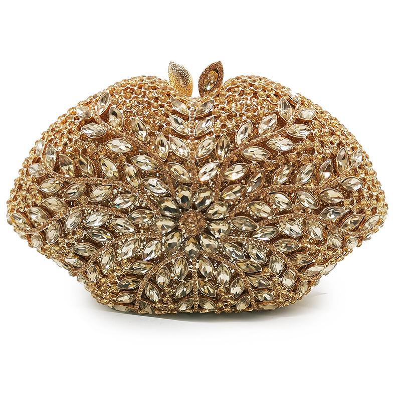 Fushcia/Yellow Rhinestone Evening Clutch Bags Multicolored Crystal Women Wedding Bag Diamond Pouch Rhinestone Ladies Purse