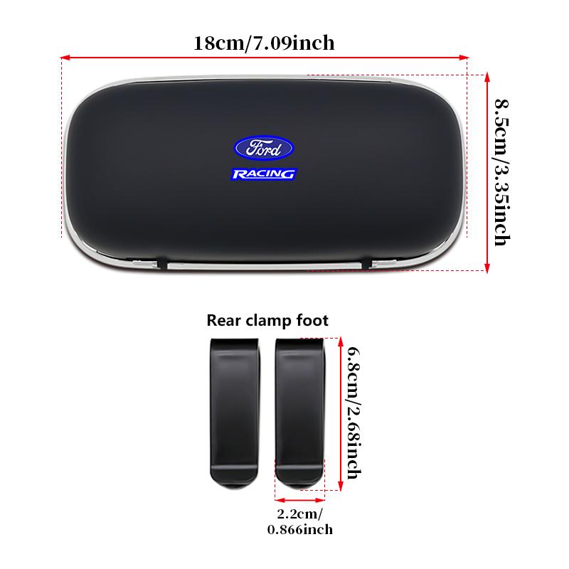 For Ford Focus Fiesta Ranger mk2 mk3 Mondeo mk4 S-MAX Kuga Car Visor BXCYTE9 Sunglasses Glasses Case Glasses Holder Clip Box Accessories