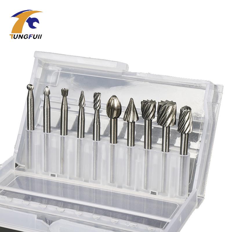 10Pc HSS Router Carbide Engraving Bits & 10Pcs Router Bit 1/8"(3mm) Shank for Rotary Tools for DIY Woodworking Carving Engraving