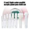 Pack of 8 Refill Able Empty Markers Precisions Smooth Writing and Inks Filling Ideal for Artists and Creative Projects