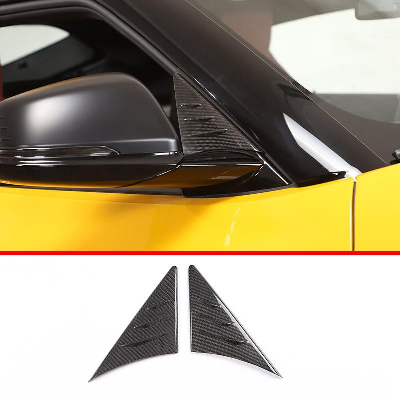 Real Carbon Fiber For Toyota Supra MK5 A90 2019-2025 Center Console Steering Wheel Interior Gear Decoration Mirror Trim Sticker