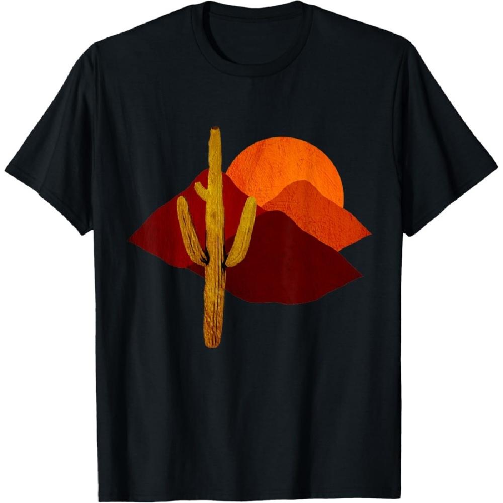 

_Saguaro Sunset_ Vintage Desert Cactus Scene T-Shirt T-Shirt S