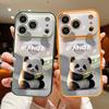 Magnetic For Magsafe Case For iPhone 17 Pro Max Lovely Baby Panda Pattern Skin Feeling Cover For iPhone 16 15 14 13 Pro Max