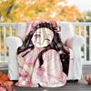1pc nezouko7 Theme Blanket - Digital Print, Polyester, Cozy for All Seasons, Perfect for Outdoor, and Travel