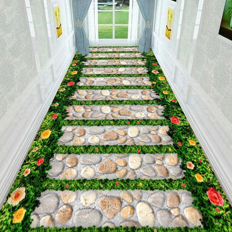 3D Carpet Doorway Corridor Carpet nordic rug Aisle Long Corridor hallway Home Floor Mat Commercial Hotel Carpet Geometry