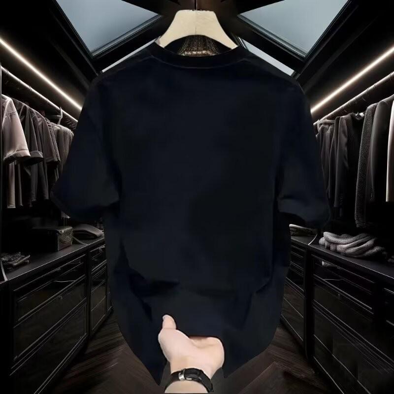 Spring/Summer 2025 Chinese Style Streetwear: Men's Plum Blossom Print Short Sleeve T-Shirt