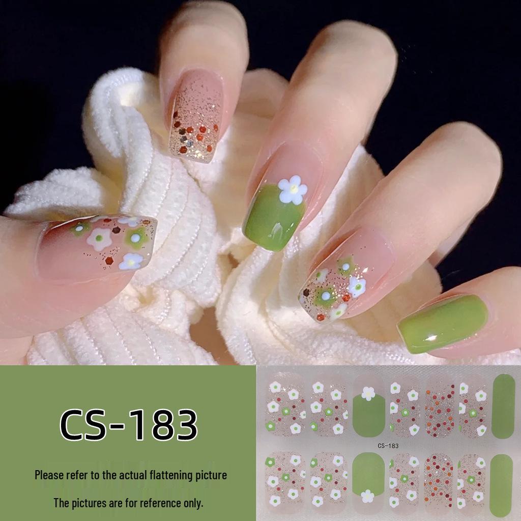 Waterproof Long-Lasting No-Bake 3D Gel Nail Stickers - Removable & Wearable Full-Cover Nail Polish Patches for Women