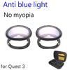 Magnetic Eyeglass Frame for Quest 3 Prescription Lenses Anti Blue Myopia Lens VR Glasses Optics Lens Replacement Accessories